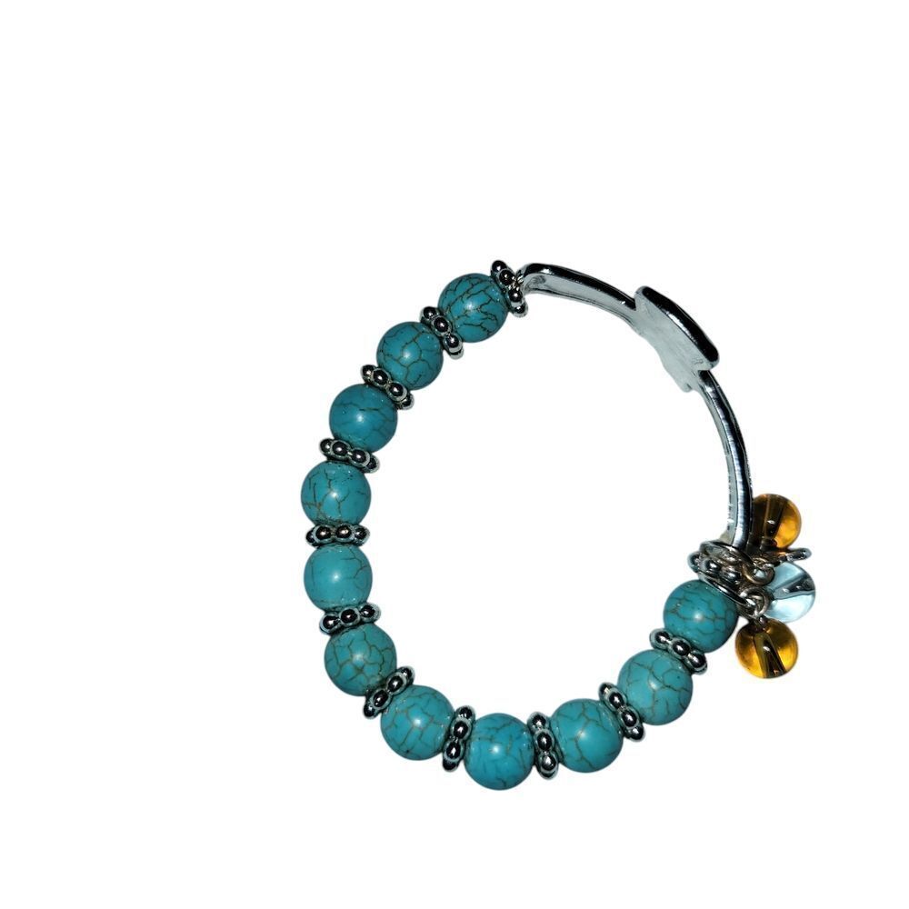 Stretchy cross bracelet with Beads - Picture 5 of 5